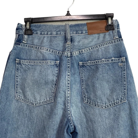 Madewell Distressed Rigid Demi Boot Cropped Jeans Size 27 - Picture 5 of 7